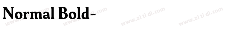 Normal Bold字体转换